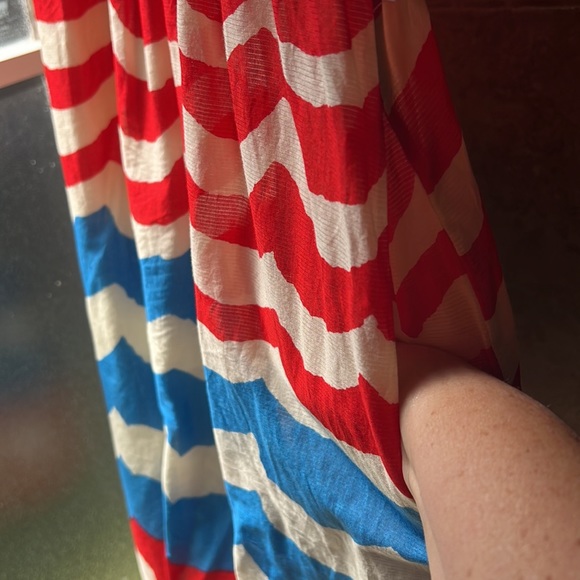 Anthropologie We Love Vera High Seas Dress Red White & Blue Nautical Pockets ♥️ - Picture 6 of 11